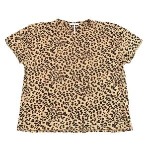 NWOT FREE PEOPLE CHEETAH OVER-SIZED TEE SHIRT // SIZE SMALL 🤎